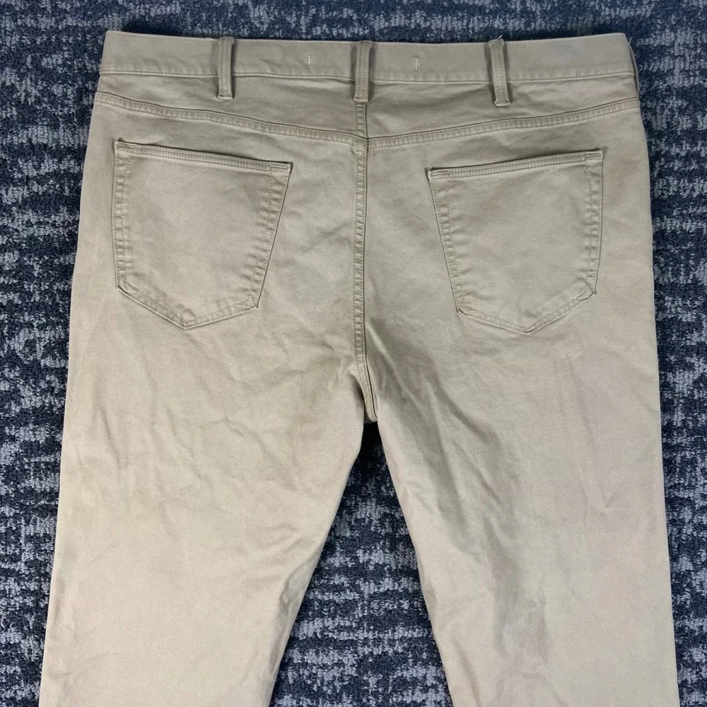 Banana Republic Slim Twill Traveler Pants Mens 40x32 Khaki Tan Stretch